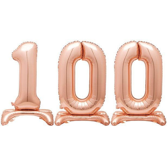 Rose Gold 100 Standing Balloon Kit - 30" Foil