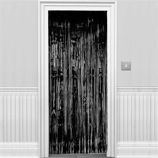Black Foil Door Curtain - 2.4m x 92cm