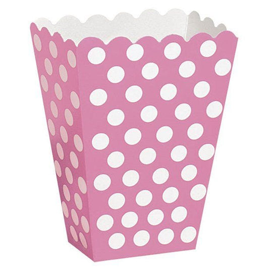 Pink Polka Dot Treat Boxes (8pk)