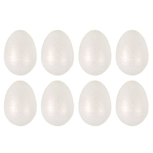 Foam Craft Eggs - 6.5cm (8pk)