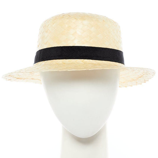 Natural  Straw Boater Hat
