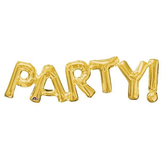 Party Gold Foil Phrase Balloon