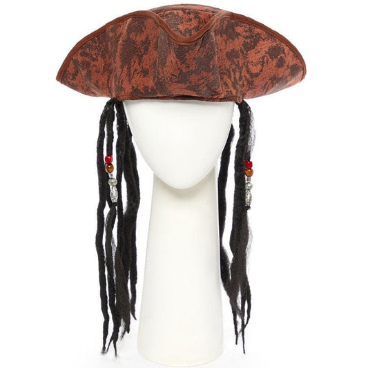 Deluxe Pirate Hat with Hair