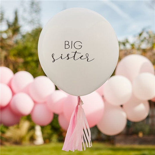 Hello Baby Big Sister Latex Balloon - 18"