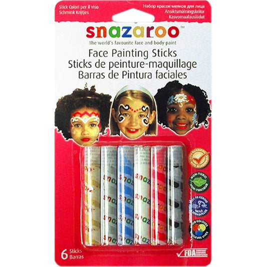 Snazaroo Girls Face Painting Sticks (6pk)