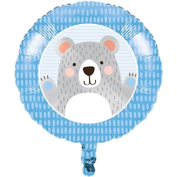 Birthday Bear Metallic Foil Balloon  - 18"