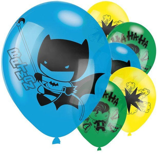 Batman & Joker Balloons - 11" Latex (6pk)