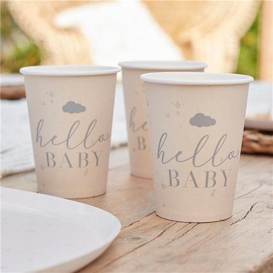 Hello Baby Eco Paper Cups - 266ml (8pk)