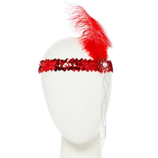 Red Flapper Headband