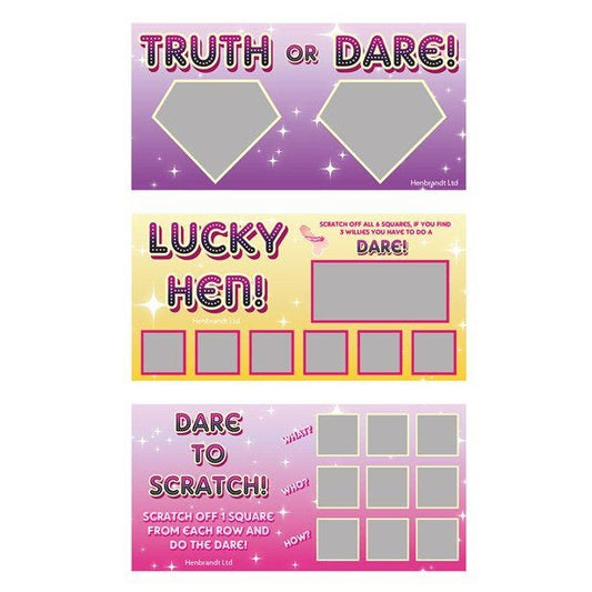Hen Party Truth Or Dare Scratch Cards (3pk)