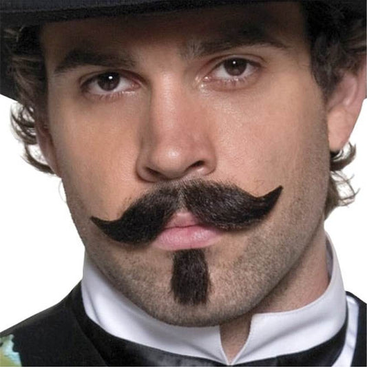 Western Gambler Black Moustache