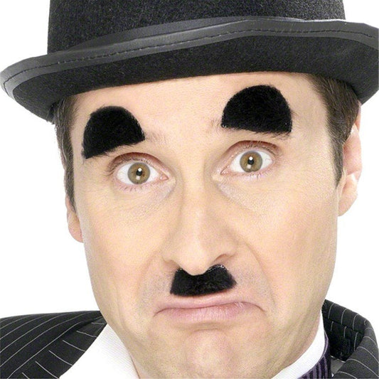 Charlie Chaplin Moustache & Eyebrow Set