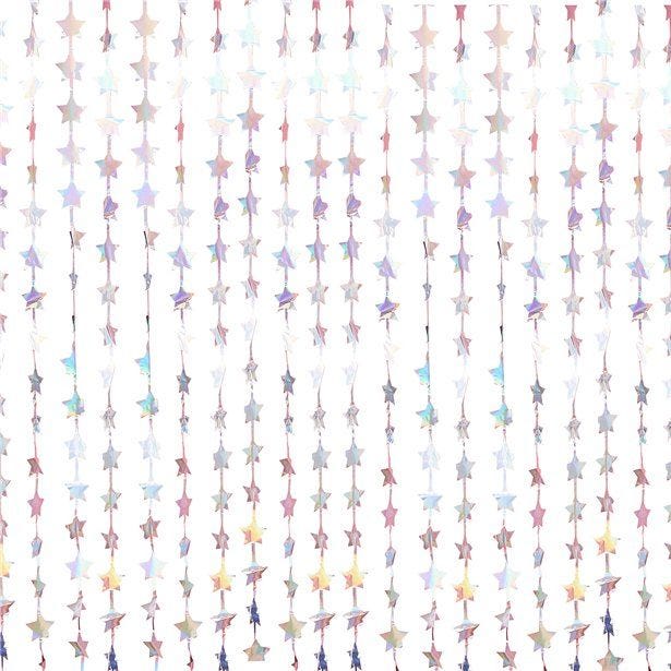 Iridescent Star Curtain Backdrop - 2.2m x 1.2m