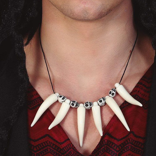 Caveman Necklace with Teeth