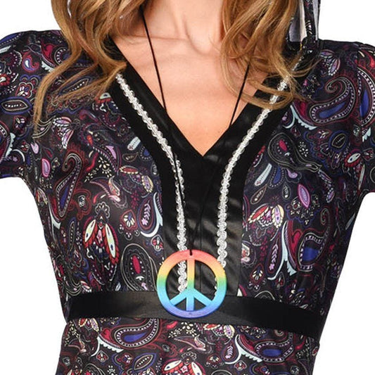 Rainbow Peace Sign Necklace