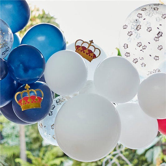 Royal Crown Balloon Arch - 65 Balloons