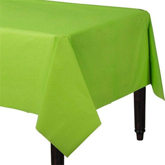 Lime Green Plastic Table Cover - 1.4m x 2.8cm