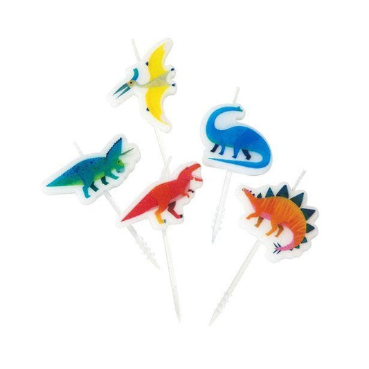 Little Party Dino Birthday Candles (5pk)