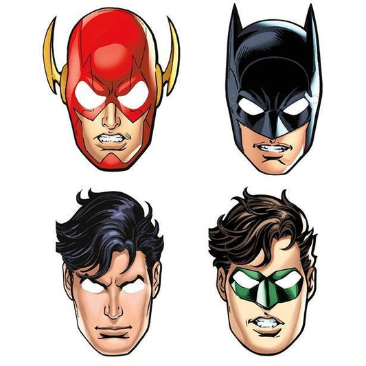Justice League Card Masks (8pk)