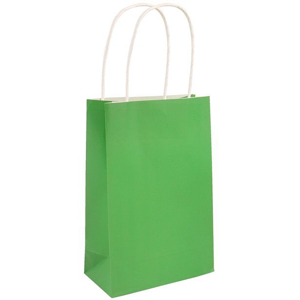Green Paper Party Bag - 21cm