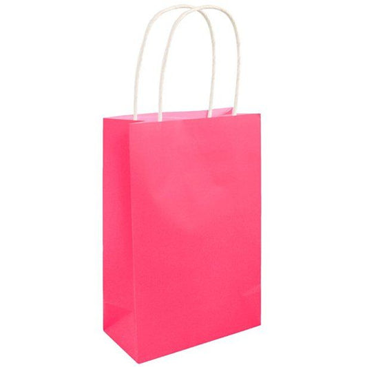Hot Pink Paper Party Bag - 21cm