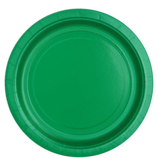 Green Paper Plates - 22cm (8pk)