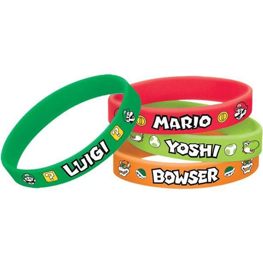 Super Mario Rubber Bracelets (6pk)