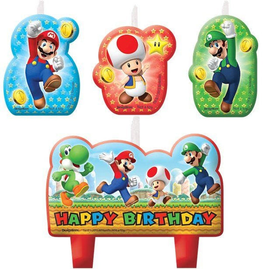 Super Mario Birthday Candles (4pk)