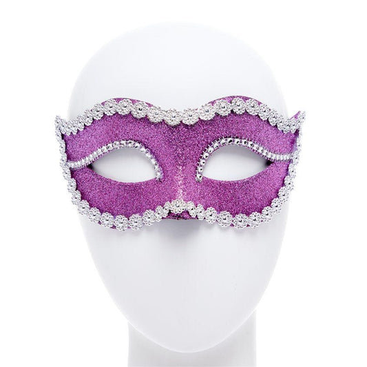 Pink Glitter Masquerade Mask
