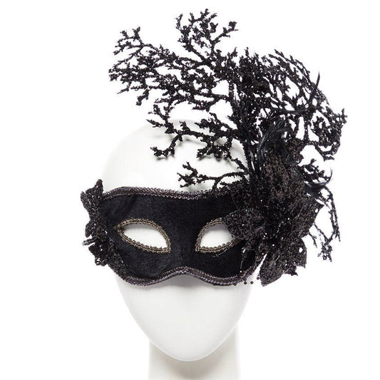 Black Floral Masquerade Mask