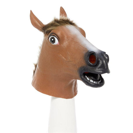Brown Horse Rubber Mask