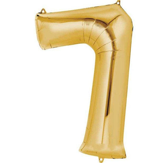 Gold Number 7 Balloon - 16" Foil