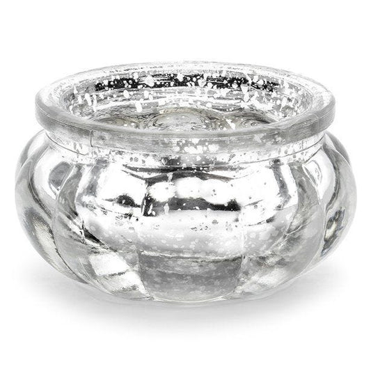 Silver Glass Candle Holder - 6cm