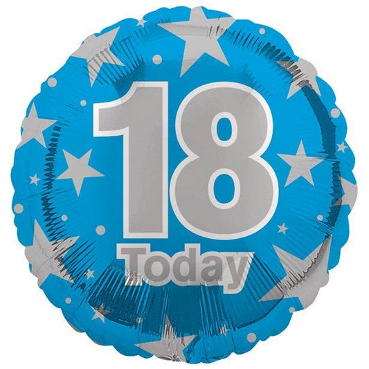 18th Blue Birthday Balloon - 18" Foil