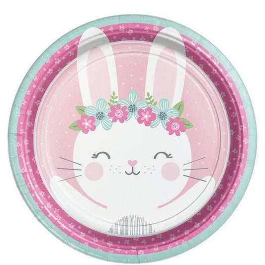 Birthday Bunny Paper Plate - 23cm (8pk)