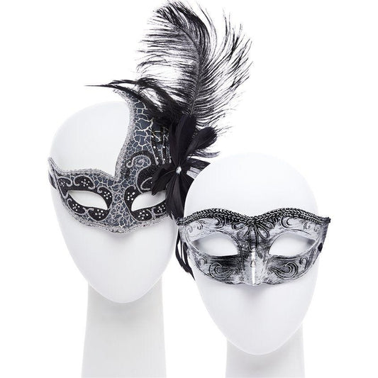 Silver Masquerade Masks for Couples