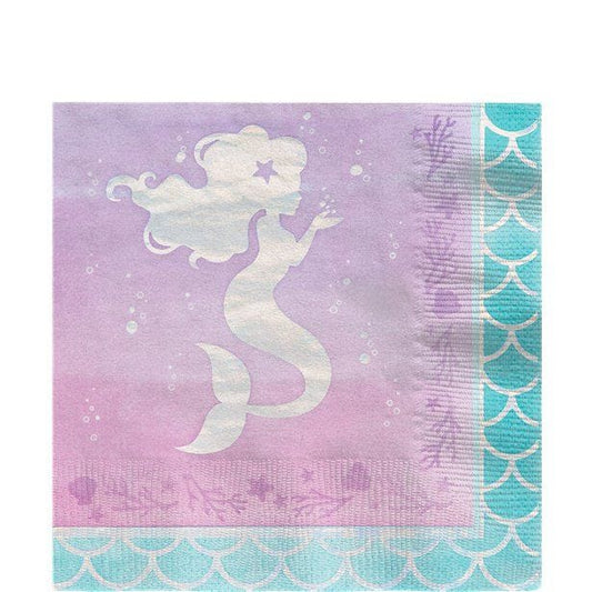 Mermaid Shine Paper Napkins - 33cm (16pk)