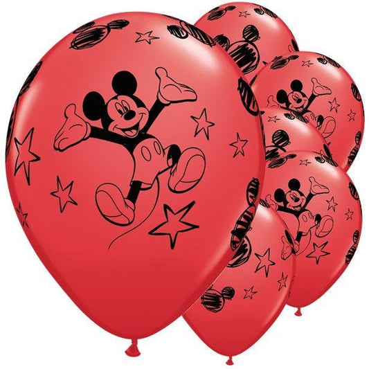 Mickey Mouse Red Latex Balloons - 11" (6pk)