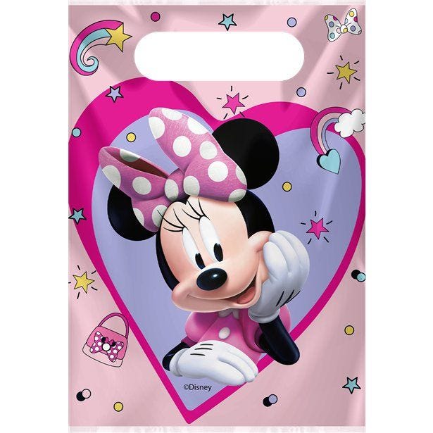 Minnie Mouse Junior Plastic Loot Bags (6pk)