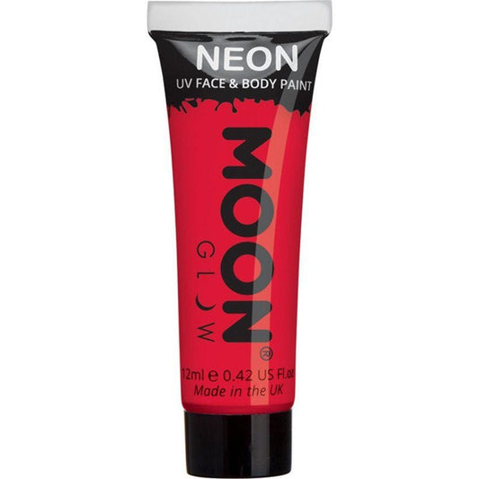 UV Neon Face & Body Paint - Red 12ml