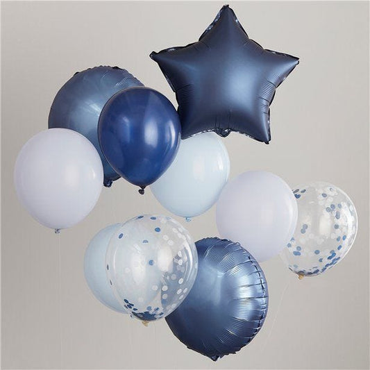 Mix It Up Blue Latex Balloon Bundle (10pk)