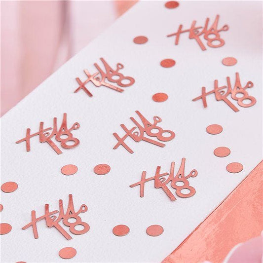 Mix It Up Rose Gold Hello 18 Birthday Confetti (13g pack)