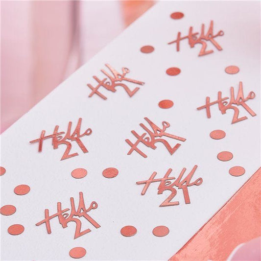 Mix It Up Rose Gold Hello 21 Birthday Confetti (13g pack)
