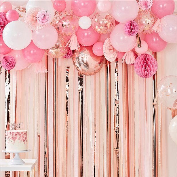 Mix It Up Pink Balloon Garland Kit - 20 Decorations and 70 Balloons