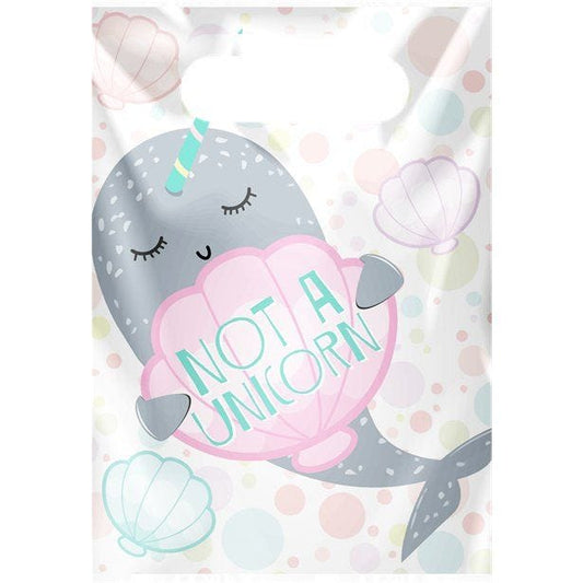 Narwhal Plastic Party Bags (8pk)