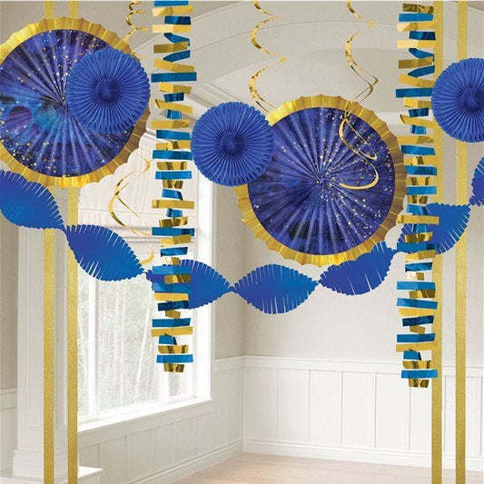 Midnight Blue Paper & Foil Decorations