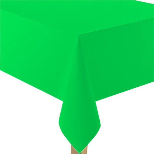 Green Plastic Tablecover - 274cm x 137cm
