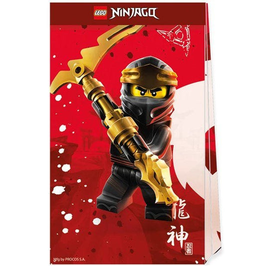 Lego Ninjago Paper Party Bags (4pk)