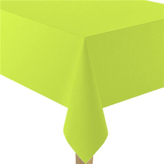 Lime Green Plastic Table Cover - 2.8m x 1.4m