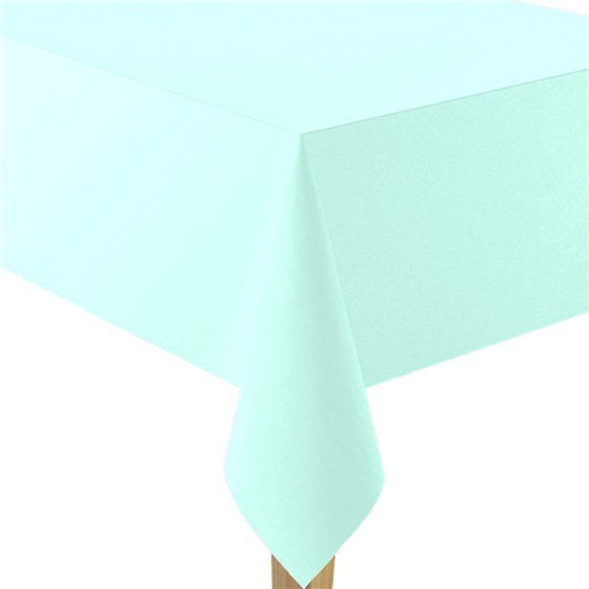 Mint Green Plastic Tablecover - 274cm x 137cm